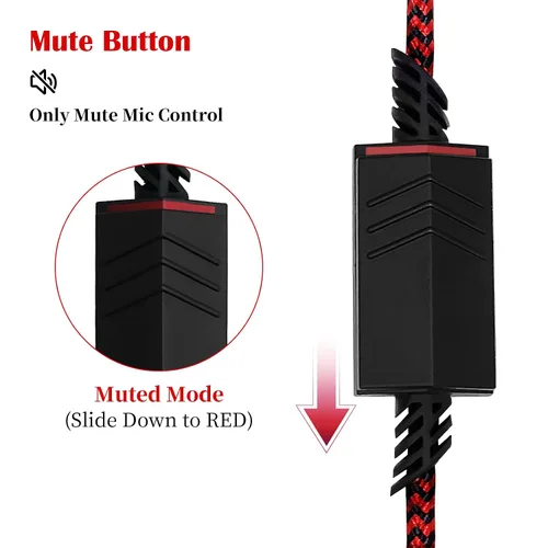 Miniatura 3 de Cable de repuesto para auriculares Astro A40 con botón de silencio en línea para auriculares Astro A10/A40/A40TR/A50, compatible con controlador