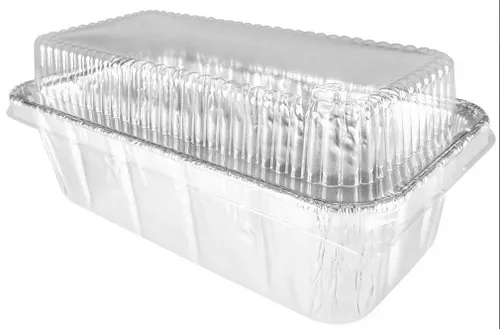 Miniatura 8 de Handi-Foil Molde de pan de papel de aluminio de 2 libras con tapa de cúpula resistente Hfa #316 (paquete de 50)