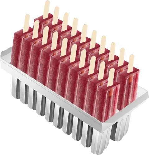 Miniatura 11 de 30 moldes comerciales para paletas de hielo, máquina de paletas de hielo de acero inoxidable, cabeza redonda con molde de golosinas congeladas