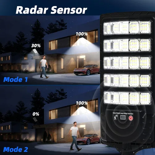 Miniatura 2 de FOWSEEK Luces Solares de Calle para Exteriores Impermeables, Paquete de 2 Luces Solares de Inundación para Exteriores de Alto Lumen con Sensor