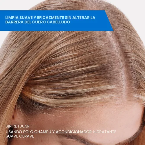 Miniatura 3 de CeraVe Champú Hidratante Suave, Con Ceramidas, Niacinamida y Ácido Hialurónico Para Cabello y Cuero Cabelludo Suaves y de Aspecto Saludable, Champú