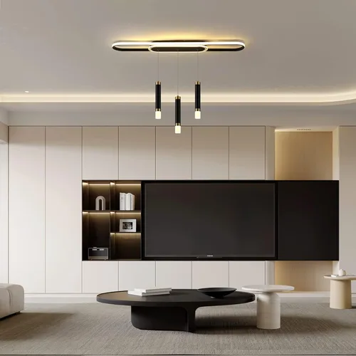 Miniatura 9 de Jaycomey Lámpara LED moderna para comedor, 52 W, regulable, moderna, lineal, con control remoto, 3000K a 6500K, lámpara de techo ajustable para isla