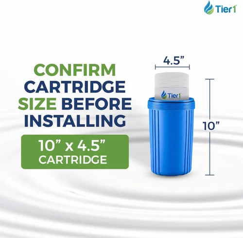 Miniatura 3 de Tier1 Cartucho de repuesto de filtro de agua para sedimentos de polipropileno enrollado de 5 micrones, 10 x 4.5 pulgadas, paquete de 4