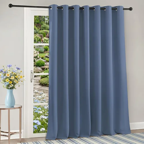 Miniatura 50 de RYB HOME - Cortinas opacas para patio - Cortinas con ojales sólidos, paneles de ventana grandes, eficiencia energética, cortinas de privacidad