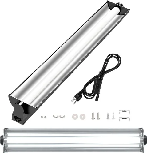 Miniatura 12 de T5 UVB - Kit combinado de lámpara para reptiles – Campana de terrario de 12 pulgadas, 8 W, bombilla UVA UVB 10.0 con reflector de alta eficiencia