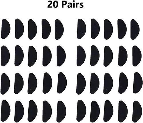 Miniatura 3 de Juego de 20 pares de almohadillas antideslizantes para la nariz, almohadillas adhesivas de silicona para lentes de sol