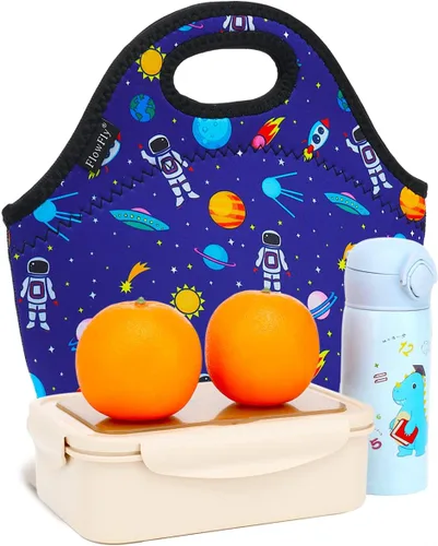 Miniatura 6 de FlowFly Lonchera de neopreno para niños, bolsa suave con aislamiento, mini hielera térmica para niños, niñas, hombres, mujeres, escuela, trabajo