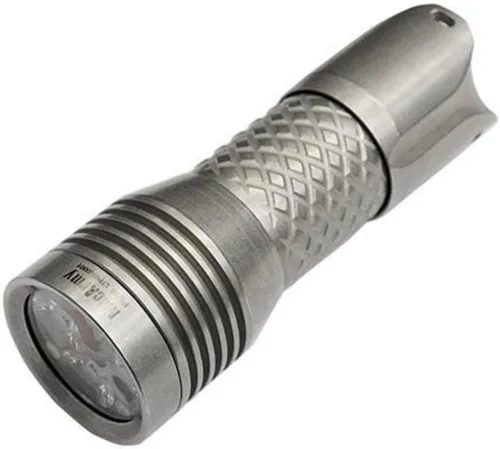MecArmy Linterna ultra brillante de acero inoxidable PS16, 2000 lúmenes con 4 LED XP-G2, linterna compacta EDC recargable por USB, de larga