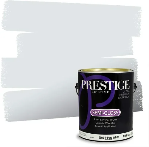 Miniatura 24 de Prestige Paints. - Base y pintura para exteriores en un solo galón, 1 galón. plano, comparable con Sherwin Williams Topsail. SW6799-PCM
