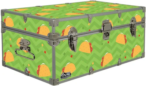 Miniatura 8 de C&N Footlockers Maletero de almacenamiento de diseño, temas de alimentos, 32 x 18 x 13.5 pulgadas, duradero y construido para durar, con cerradura
