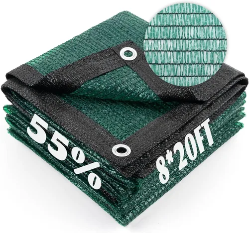 Miniatura 58 de Cool Area Lona de malla con ojales para cubierta de plantas, toldo de patio de 10 x 20 pies, para jardín, pérgola, invernadero, coche, granero, 55%