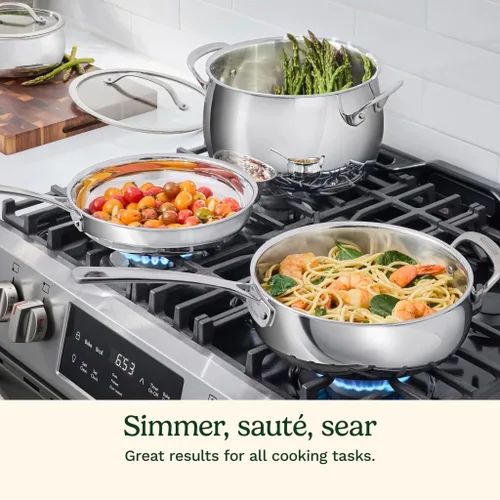 Miniatura 7 de Cuisinart Juego de utensilios de cocina de acero inoxidable de triple capa PureClad™ de 12 piezas, PCT-12