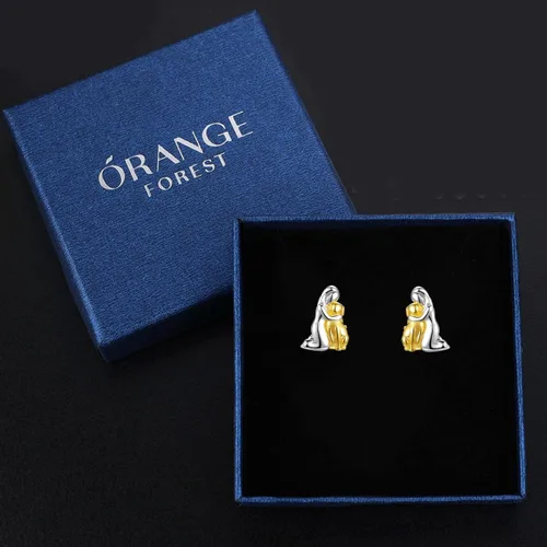 Miniatura 6 de AxolotlFoxPandaUnicornHorseDog Earrings 925 Sterling Silver Hypoallergenic Animal Stud Earrings Jewelry Gifts for Girls Kids Women