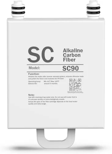 Frizzlife Cartucho de filtro de poste de reemplazo SC90 para sistema de filtro de agua de ósmosis inversa de encimera WB99 - alcalino