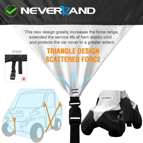 Miniatura 3 de Neverland Cubierta UTV impermeable 300D resistente 2-3 plazas/4-6 plazas 4 puertas lado a lado, protección para todo tipo de clima, compatible