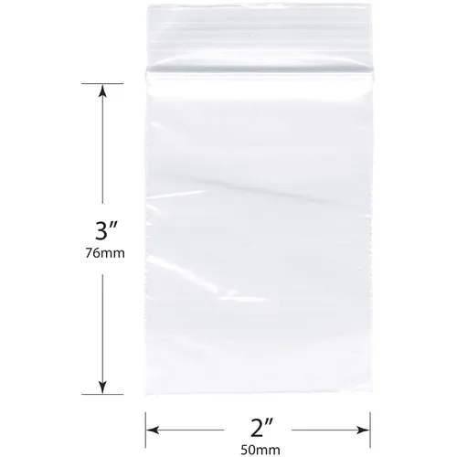 Miniatura 2 de Plymor 2 "x 3" (caja de 20,000), bolsas de plástico con cierre de cremallera de 2 mil