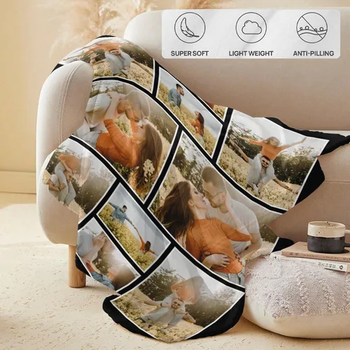Miniatura 4 de Manta de amor personalizada para adultos y niños, mantas de fotos personalizadas, regalos para Halloween, Navidad, Acción de Gracias, cumpleaños
