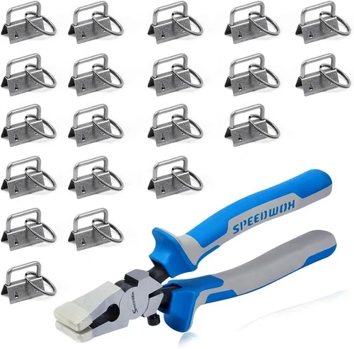 Miniatura 23 de SPEEDWOX Juego de 20 piezas de accesorios para llaves de oro rosa de 0.8 pulgadas, alicates de vidrio de 8 pulgadas con puntas de goma