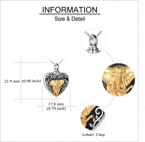Miniatura 10 de YFN Collares de urna para cenizas, de plata de ley, alas de ángel de la guarda, collares de urna para cenizas, cremación de mascotas, joyería