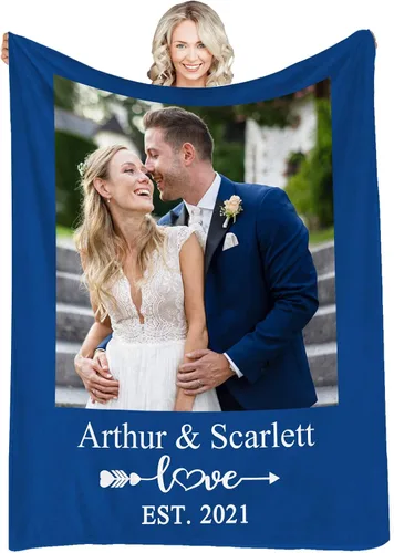 Miniatura 19 de Manta personalizada con fotos, texto, fotos personalizadas, mantas para adultos y niños, cumpleaños familiar, 1 foto, 50 x 40 pulgadas