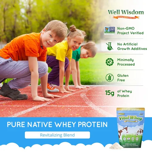 Miniatura 4 de Well Wisdom - Vital Whey Natural Vanilla Flavor 600g (21oz) [Salud y Belleza]