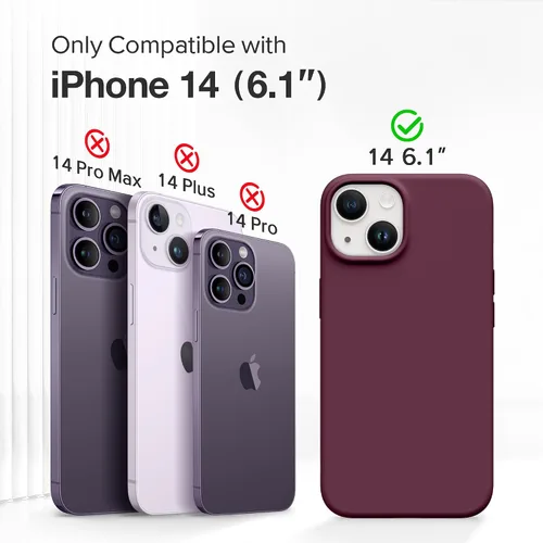 Miniatura 822 de GONEZ Funda de silicona para iPhone 15 Pro Max, compatible con Magsafe, protector de cámara + protector de pantalla, forro de microfibra suave