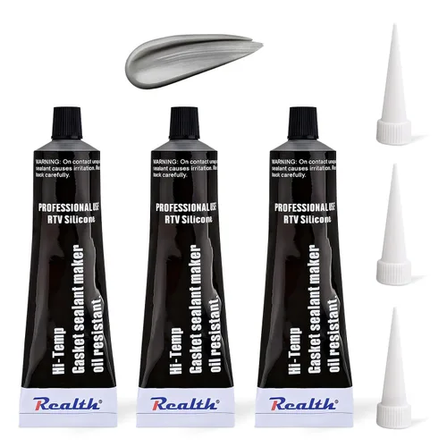 Miniatura 8 de Fabricante de Juntas de Silicona Negro, 1 Paquete, Sellador de Juntas de Silicona RTV de Alta Temperatura 3.53 Oz, Sellado de Brida de Alta