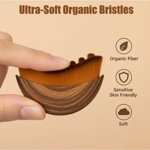 Miniatura 4 de Cepillo facial de contorno linfático, cepillo de drenaje facial linfático, suave, orgánico, reduce la hinchazón, mejora la piel y el resplandor, 1pcs