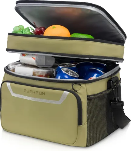 Miniatura 9 de EVERFUN Small Compact Cooler Bag 24/48 Can Insulated Lunch Box Double Deck Soft Leak-Proof Waterproof Collapsible Ice Chest for Men Women Work