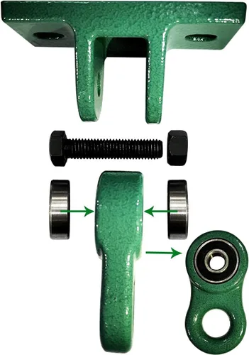 Miniatura 13 de ABUSA - Ganchos resistentes para columpios negros con tornillos y roscas incluidos, capacidad de más de 5000 libras, para patios de juegos, 2