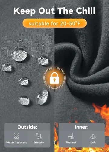 Miniatura 4 de BALEAF Pantalones de ciclismo de invierno para hombre, con acolchado 4D, térmicas, resistentes al agua, para ciclismo, para clima frío, bolsillos