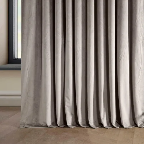 Miniatura 6 de HPD Half Price Drapes Signature Plush - Cortinas opacas de terciopelo extra anchas para dormitorio (1 panel), 100W X 96L cortinas opacas negras
