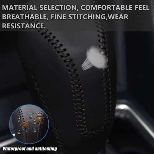 Miniatura 4 de Cubierta de cuero para pomos de palanca de cambios de automóvil para Subaru Crosstrek 2018 2019 2020 2021 2022 2023 Subaru Crosstrek accesorios