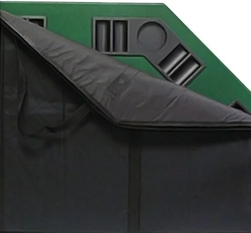 Miniatura 4 de Brybelly Mesa plegable de póquer y blackjack verde de 48 pulgadas con estuche de transporte