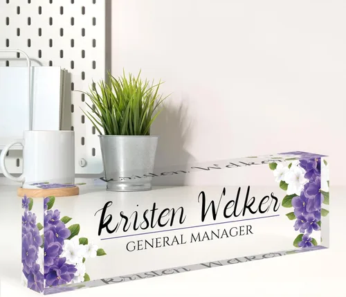 Miniatura 41 de Placa de nombre personalizada para escritorio, placa de nombre de escritorio personalizada, decoración de oficina para mujeres y hombres, accesorios