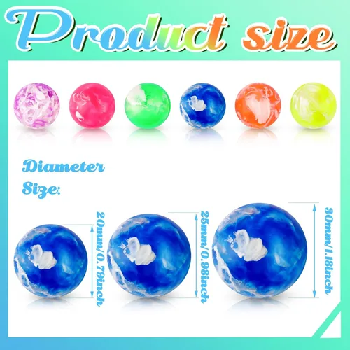 Miniatura 2 de Sumind 100 bolas inflables pequeñas para niños, bolas de goma a granel para bebés, regalos de fiesta de cumpleaños, regalos, premios, máquinas