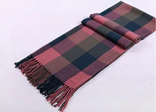 Miniatura 2 de Wander Agio bufanda larga y a la moda para mujer, diseño a cuadros, cálida, chal para invierno