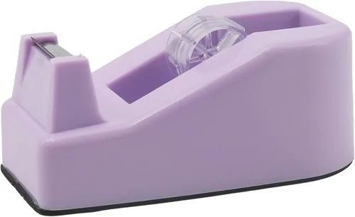 Dispensador de cinta de escritorio resistente, accesorios de escritorio para oficina floral, dispensadores de cinta para oficina, base Púrpura