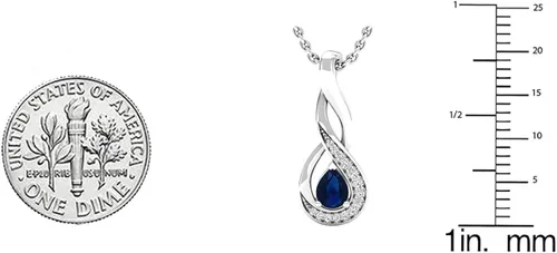 Miniatura 2 de Dazzlingrock Collection - Colgante de lágrima para mujer (18 quilates, 0.197 x 0.157in), diseño de pera