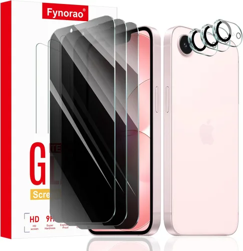 Miniatura 12 de Paquete de 2 protectores de pantalla de vidrio templado mate para iPhone 17e/16e/13 Pro/13/14, película de vidrio templado mate antirreflejos