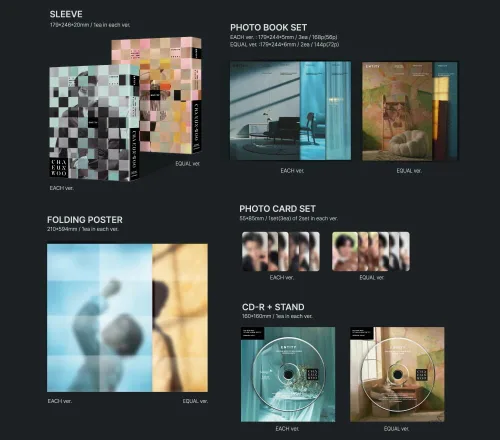 Miniatura 3 de Dreamus CHA EUN WOO ASTRO - ENTITY 1er mini álbum+regalo de tienda (EQUAL ver.), L200002883