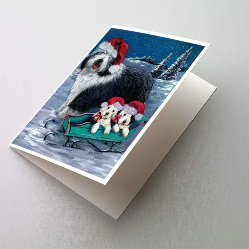 Miniatura 264 de Caroline's Treasures PPP3013GCA7P - Tarjetas de felicitación y sobres para mascotas de Basset Hound Teacher, paquete de 8 tarjetas en blanco