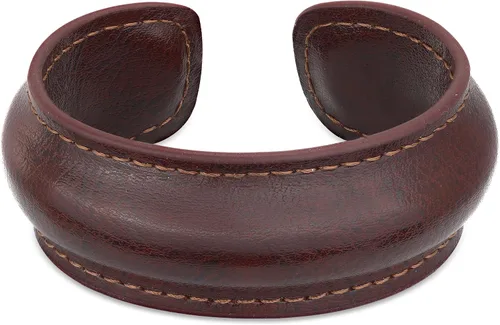 Miniatura 10 de EVEYE Pulsera de cuero marrón vintage 2026, brazalete abierto de cuero ancho, joyería retro