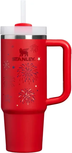 Miniatura 177 de Stanley Quencher H2.0 - Vaso de acero inoxidable con asa, pajilla y tapa FlowState giratoria de 3 posiciones; aislamiento térmico, sin BPA; apto