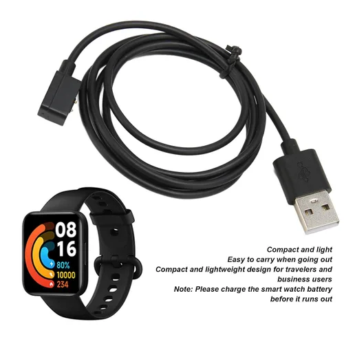 Miniatura 2 de Cable de carga USB magnético, cargador de reloj inteligente para reloj inteligente y banda de fitness
