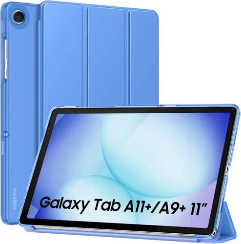 Miniatura 19 de MoKo Funda para Galaxy Tab A9+/A9 Plus de 11 pulgadas 2023, Funda Protectora Inteligente Delgada con Soporte y Carcasa Trasera Translúcida de PC