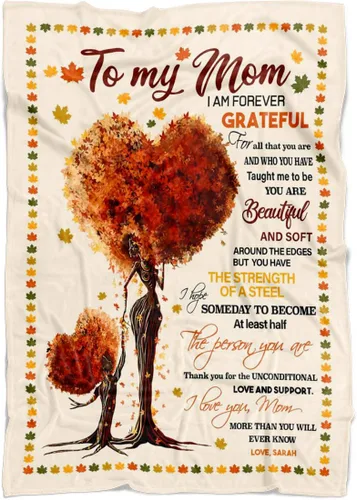 Miniatura 4 de Manta personalizada para mamá de hija e hijo, manta personalizada para el día de la madre con nombres de los niños, manta con texto en inglés «To My