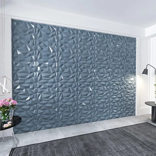 Miniatura 75 de Art3d Panel de Pared de Diamante 3D de PVC Dentado a Juego-Negro Mate, para Decoración Interior Residencial y Comercial Diamante mate negro