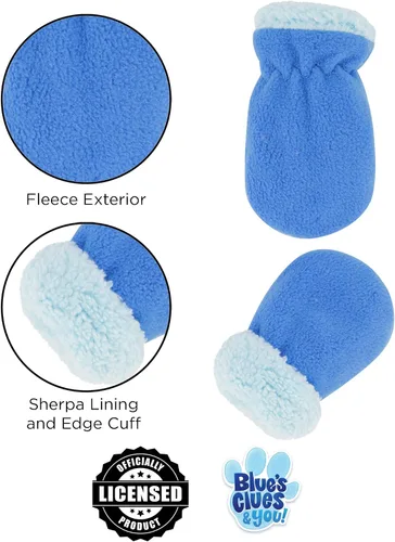 Miniatura 5 de Nickelodeon Juego de gorro y manoplas de invierno para niños, gorro Blue's Clues para niños de 2 a 4 años