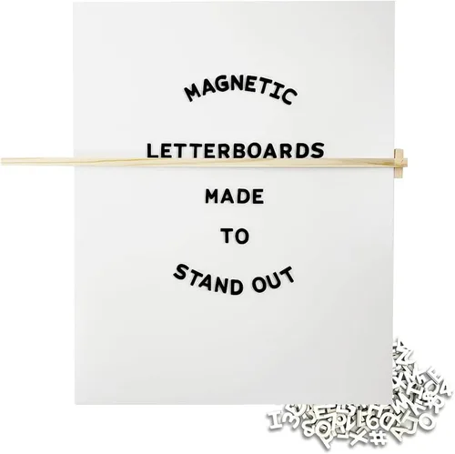 Tablero magnético de letras, letrero de mensaje intercambiable para decoración del hogar, oficina y habitación, 16 x 20 pulgadas, marco de madera